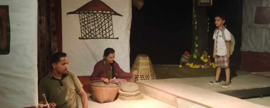 क्षितिजको नाट्य कार्यशालामा कलाकारले देखाए नाटक 